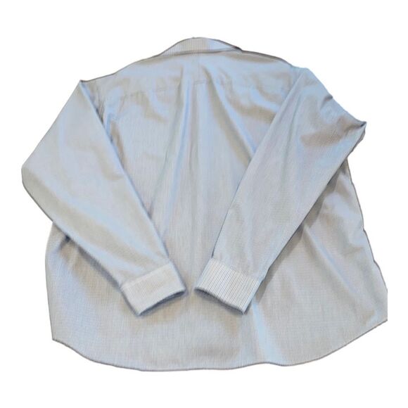 Calvin Klein Men’s Blue Checked Button Up Shirt Size 17.5 Old Money - Picture 3 of 10